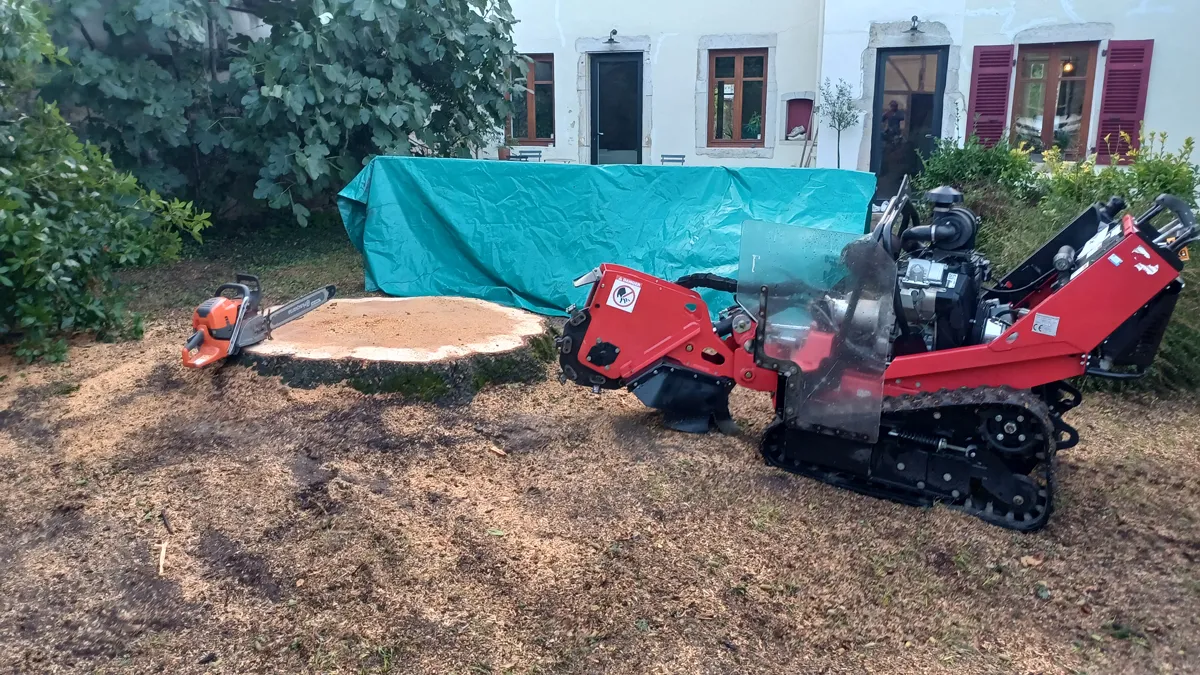 Travaux paysagers : dessouchage